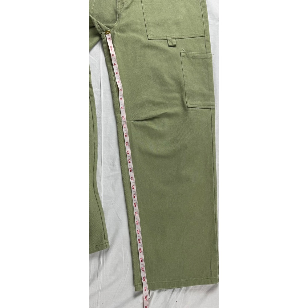 Billabong Leia Pant Avo Green Utility Cargo Wide Leg Twill Womens waist 29 in‎ - Picture 14 of 16